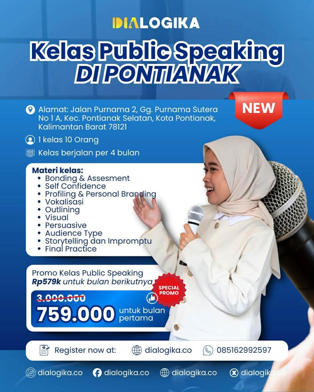 Poster Kelas Public Speaking Pontianak